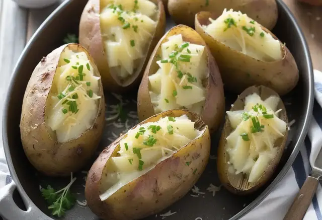 Video thumbnail for Garlic Parmesan Baked Potatoes