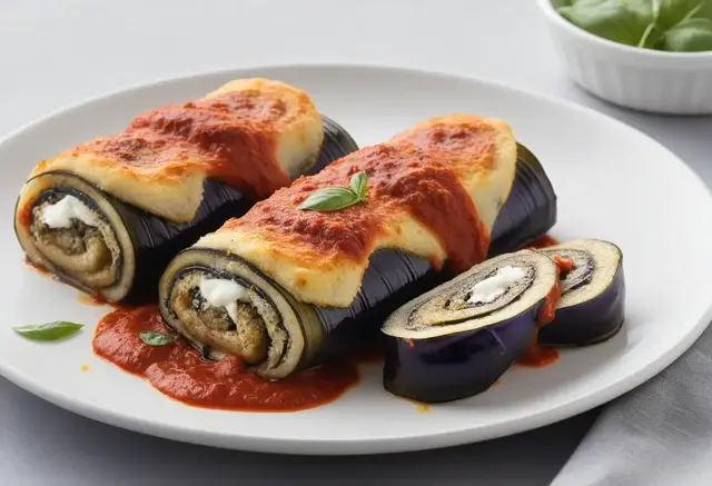 Video thumbnail for Eggplant Rollatini with Ricotta