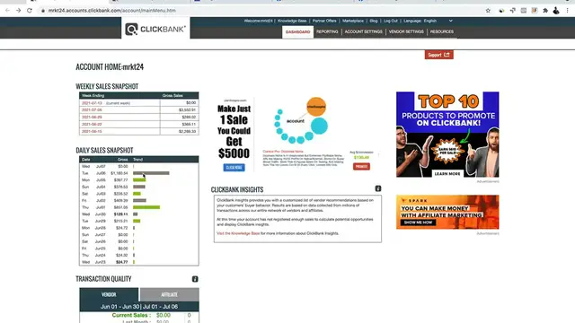'Video thumbnail for Make Big Money On ClickBank As A Beginner [Complete Step By Step Tutorial]'