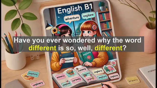 Video thumbnail for 2500 Must Know CEFR B1 Vocabulary - Understanding the Word 'Different': Meaning, Usage, and Common Mistakes