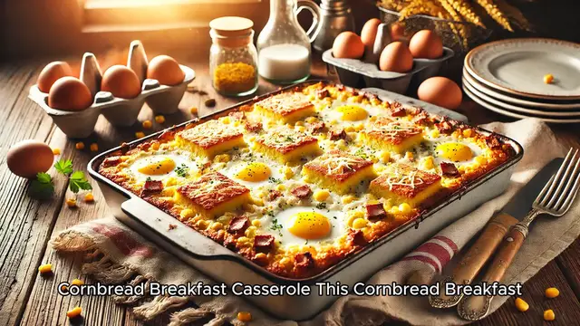 Video thumbnail for Cornbread Breakfast Casserole