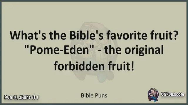 Video thumbnail for Bible - Jokes, Puns, Wordplays, and Laughter