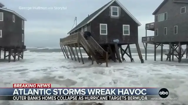 'Video thumbnail for Outer Banks: 7 Homes Wiped Out by Hurricane Waves'