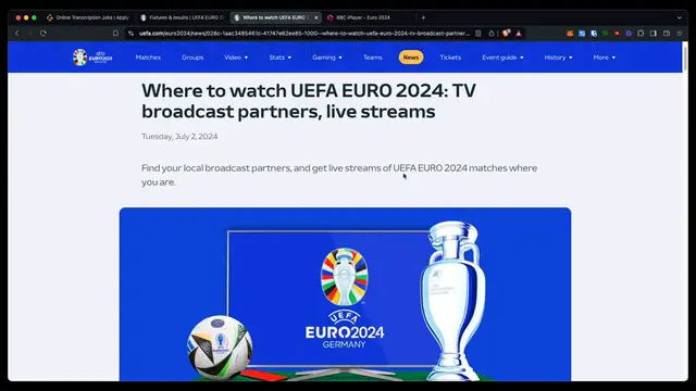 Video thumbnail for 🔴 HOW TO WATCH EURO 2024 LIVE FOR FREE (Worldwide)