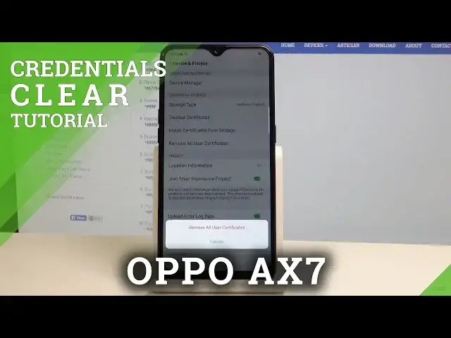 'Video thumbnail for How to Clear Credentials in OPPO AX7 - Remove All Certificates / Security Settings'
