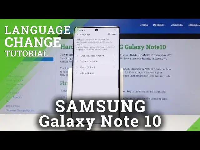 'Video thumbnail for How to Change Language in SAMSUNG Galaxy Note 10 - Language Settings'