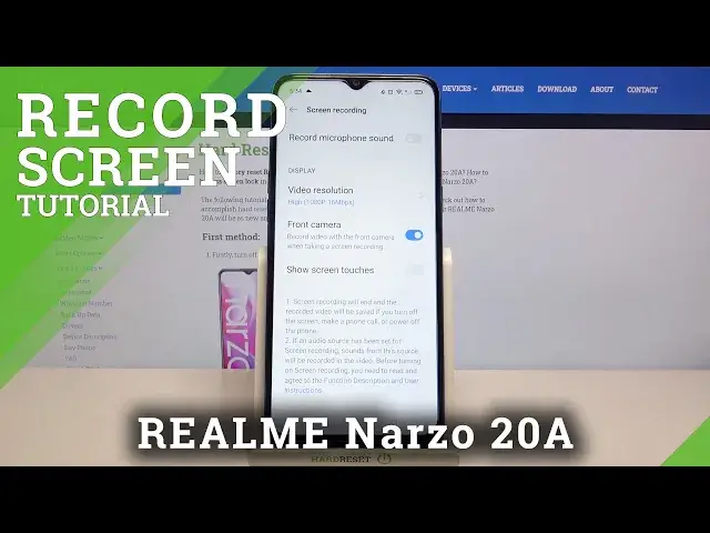 'Video thumbnail for REALME Narzo 20A – Activate & Disable Front Camera in Screen Recording'