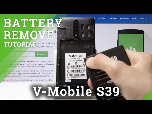 'Video thumbnail for How to Remove Battery in V-MOBILE S39 - Take Out the Battery'