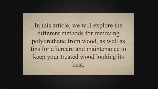 Video thumbnail for How to remove polyurethane from wood