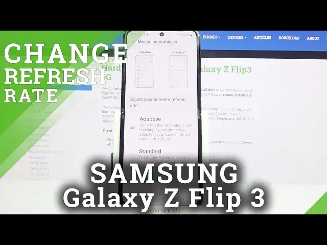 'Video thumbnail for How to Change Display Refresh Rate on SAMSUNG Galaxy Z Flip 3 – Locate Display Options'
