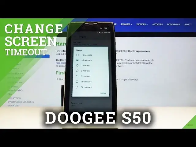 'Video thumbnail for How to Set Screen Timeout in DOOGEE S50 – Change Sleep Time'