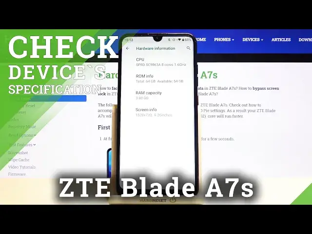 'Video thumbnail for How to Check Device Specifications  – ZTE Blade A7s Informations'