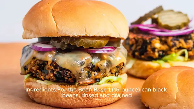 Video thumbnail for Black bean burger recipe