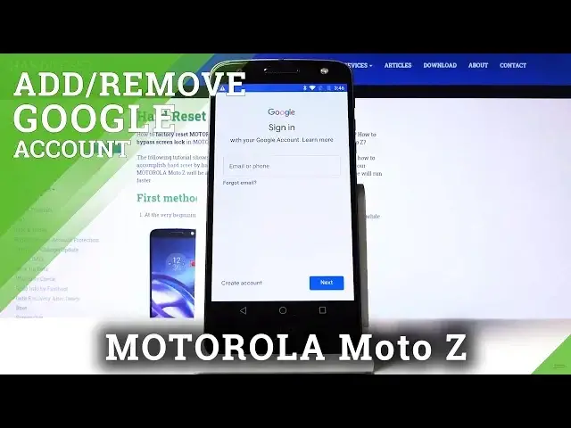 'Video thumbnail for How to Add Google Account in MOTOROLA Moto Z – Create Google Account'