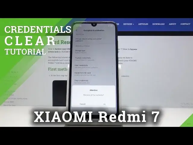 'Video thumbnail for How to Clear Credentials in XIAOMI Redmi 7 – Delete Licenses'