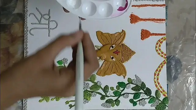 'Video thumbnail for Mural Art Craft | Ganesha Mural Clay Painting | Ganesha Mural Painting | Mural Clay Art - PART 2'