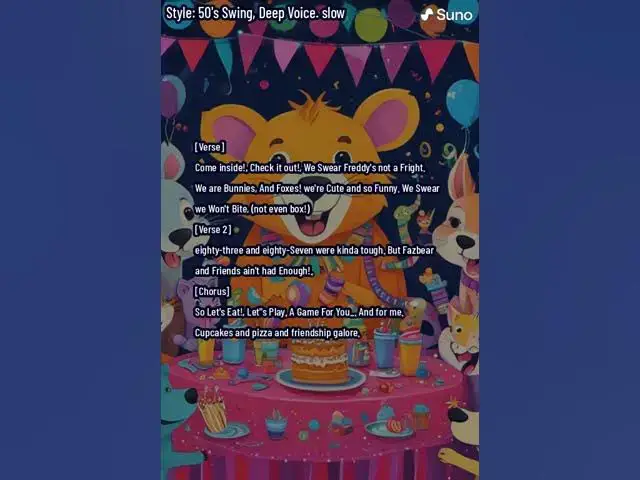 Video thumbnail for Cute new fnaf song - Ai Suno Memepost | #Viral, #fnaf, #sunoai #meme #music, #vintage #cute