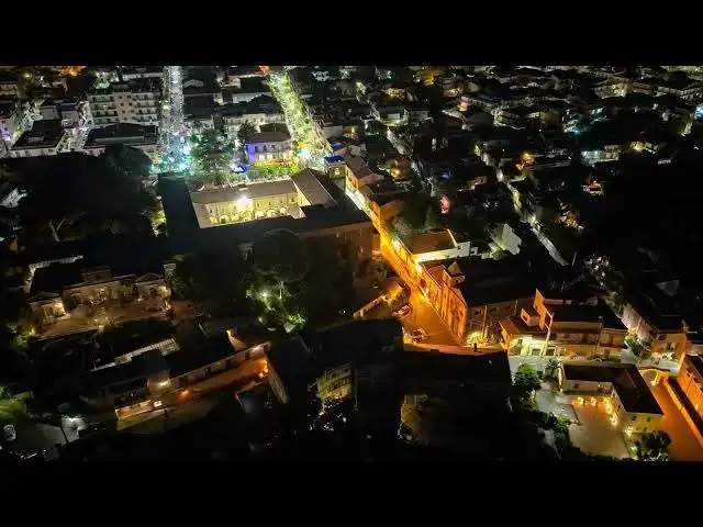 'Video thumbnail for Hyperlapse of village with street party at night'