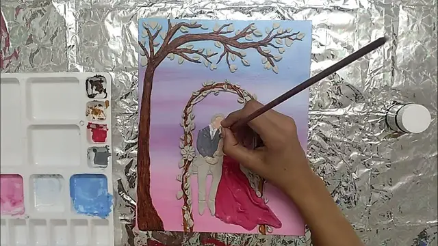 'Video thumbnail for Couple Clay Art | Clay Painting on Canvas | Clay Mural Art Craft | Clay Mural Painting for Beginners'