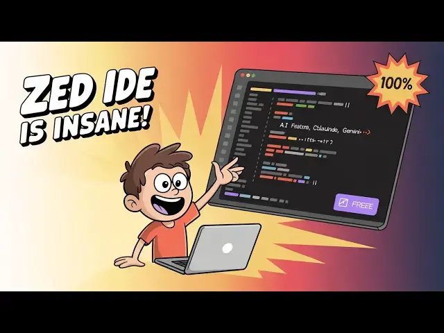 Video thumbnail for Zed IDE is INSANE & Alternative to VSCode — AI Coding, Claude & Gemini Support, and It’s 100% FREE!