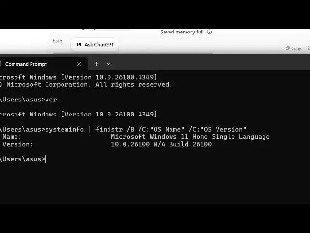 Video thumbnail for How to Check Windows OS Name,version in Terminal