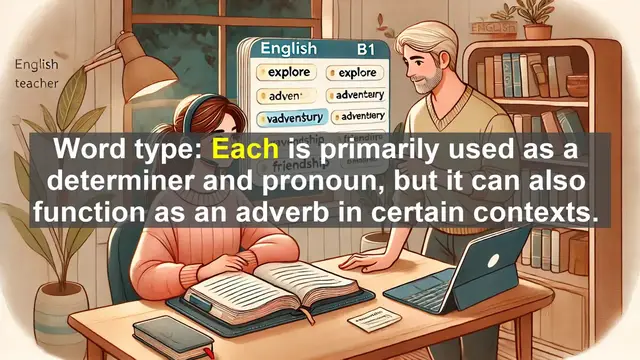 Video thumbnail for 2500 Must Know CEFR B1 Vocabulary - Understanding 'Each': A Powerful Word in English