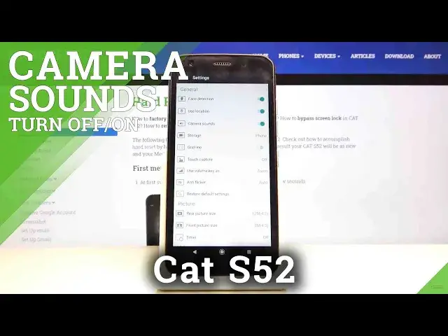 'Video thumbnail for How to Manage Camera Sounds in CAT S52 – Turn On / Off Camera Shutter Sound'