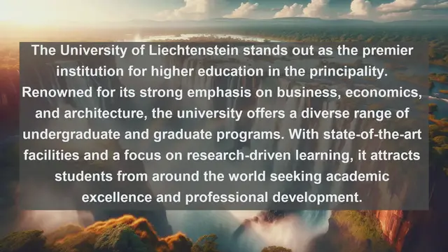 Video thumbnail for Exploring Academic Excellence: Top 10 Favorite Universities in Liechtenstein