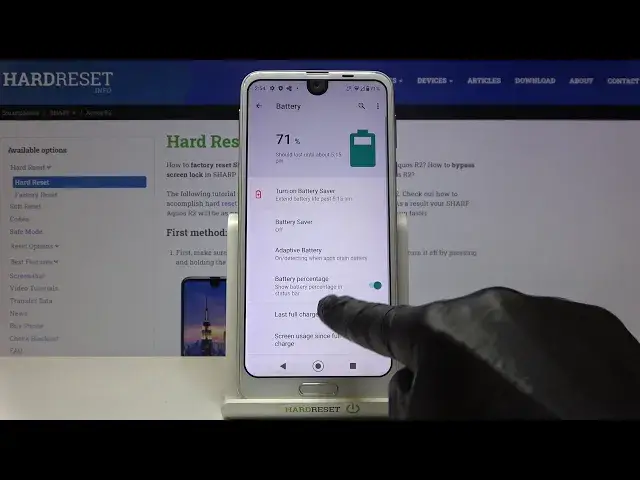 Video thumbnail for How to See Battery Percentage on SHARP Aquos R2 - Display Battery Information