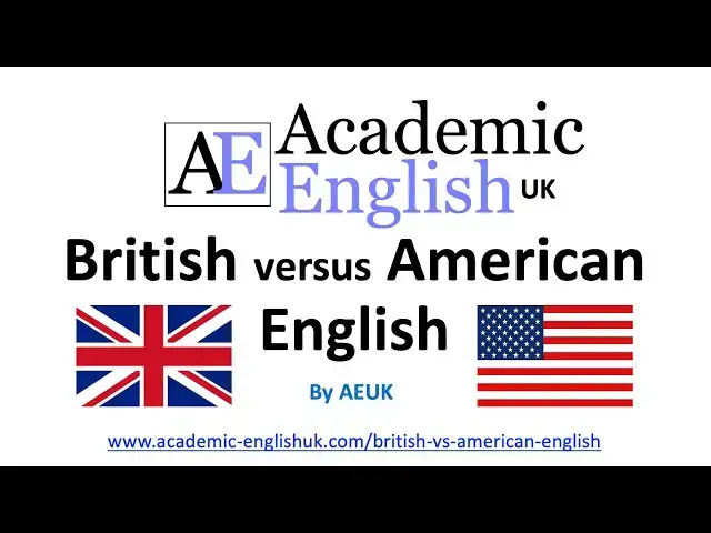 'Video thumbnail for British English versus American English + worksheet exercises'