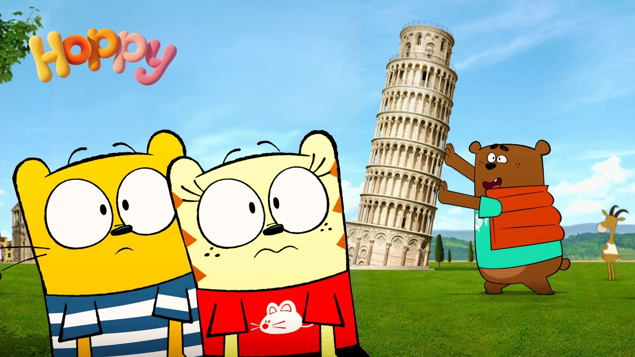 Video thumbnail for Meatball Madness at the Leaning Tower! Ollie and Moon Hoppy Friends Family