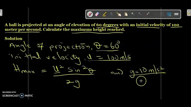 Video thumbnail for How to Calculate Maximum Height in Physics | Understanding Projectile Motion
