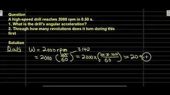 Video thumbnail for A high speed drill reaches 2000 rpm in 0 50 s