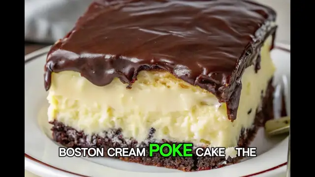 'Video thumbnail for Boston Cream Poke Cake'