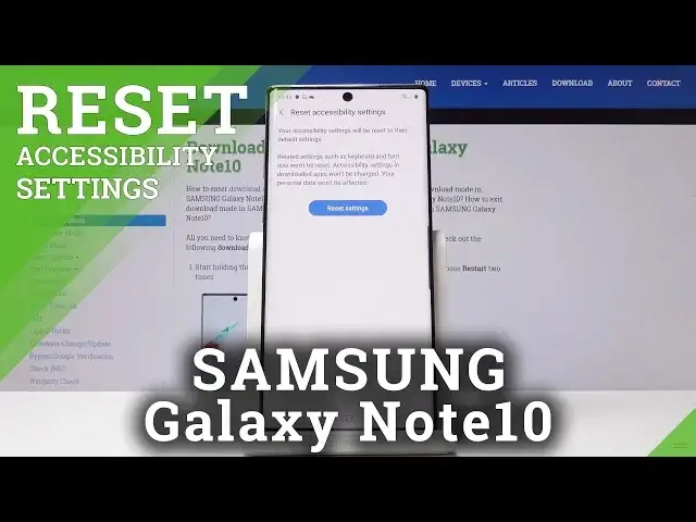 'Video thumbnail for How to Reset Accessibility Settings in SAMSUNG Galaxy Note 10 - Restore Factory Defaults'