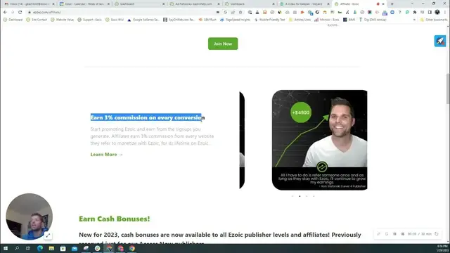 'Video thumbnail for Ezoic Affiliate Bonus (Cash)'