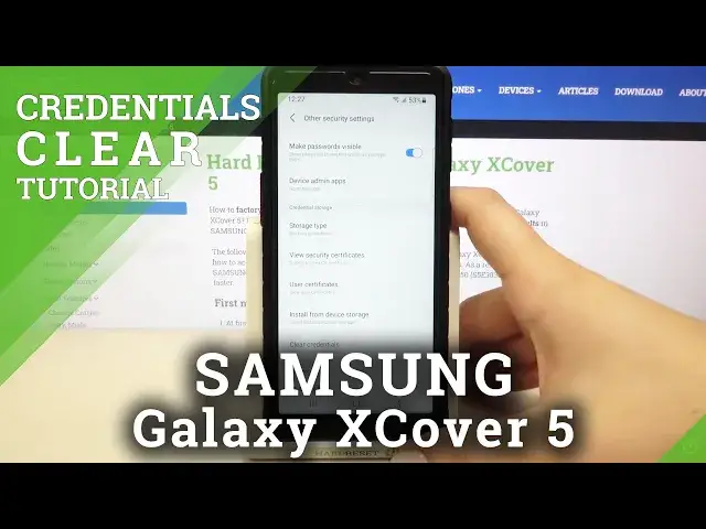 'Video thumbnail for How to Clear Credentials in SAMSUNG Galaxy XCover 5 – Remove Credentials'