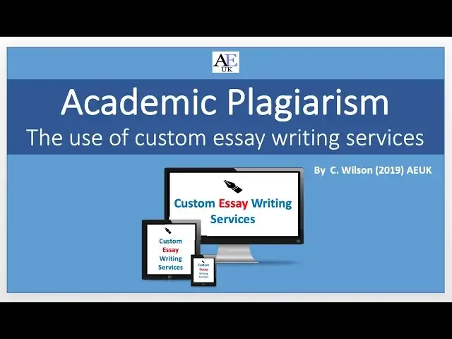 Video thumbnail for Academic Plagiarism: custom essay writing services [Question worksheet & PPT]