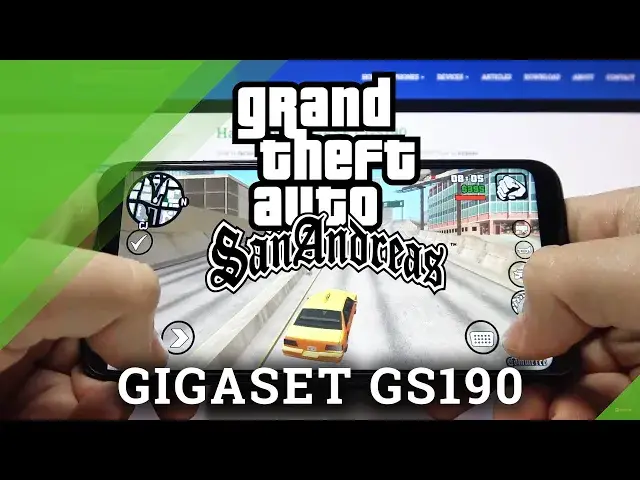 'Video thumbnail for Gameplay of GTA San Andreas on GIGASET GS190 – Gaming Test'