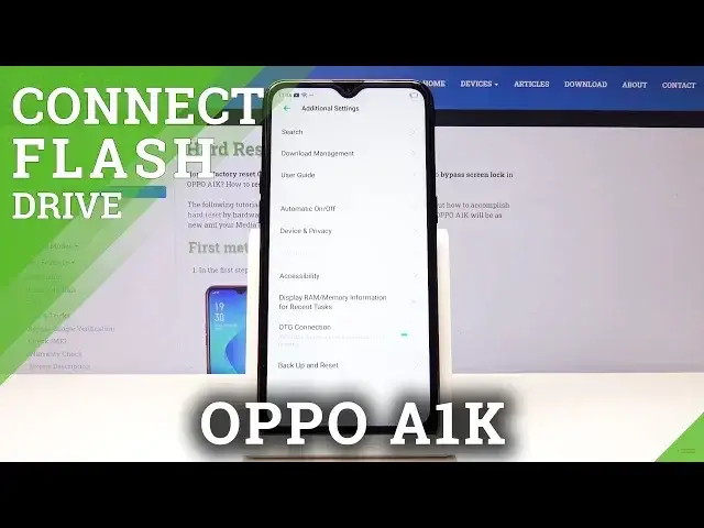 'Video thumbnail for How to Activate OTG Connection in OPPO A1K – Connect Flash Drive'