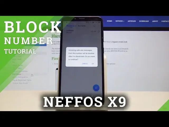 'Video thumbnail for Block Contact in NEFFOS X9 - Create Blacklist'