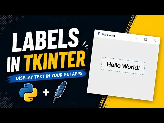 Video thumbnail for Python Tkinter Crash Course #2 - How to create a Label in Python Tkinter?
