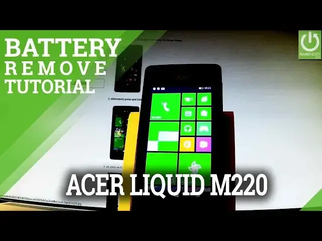 Video thumbnail for ACER Liquid M220 Remove Battery / Open Back Cover / Soft Reset