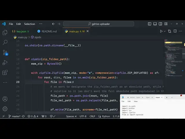 Video thumbnail for Python 3 OAuth2 Google API Client Script to Backup Whole Folder as ZIP File and Upload to Drive