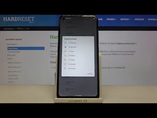 'Video thumbnail for How to Change Screen Timeout in NOKIA 3.4 - Set Up Screen Timeout'