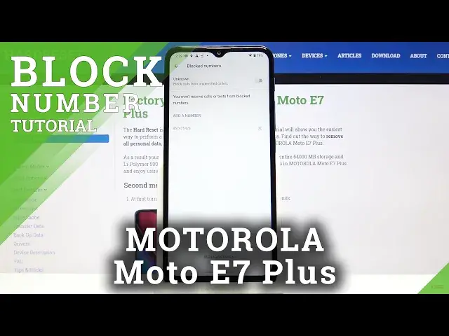 'Video thumbnail for How to Block Number in Motorola Moto E7 Plus - Block Texts & Calls From Specific Number'