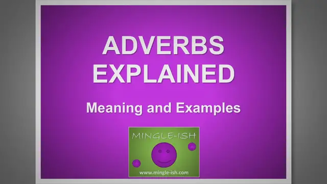 Video thumbnail for Adverbs Explained: Meaning & Examples