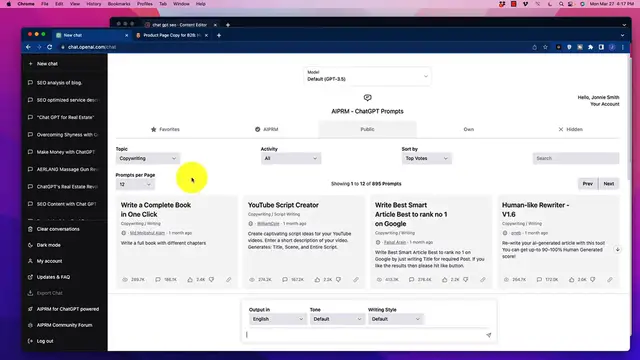 Video thumbnail for Chat GPT 4 - How To Upgrade Writing Prompts For SEO (AI)