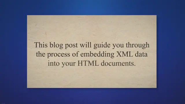 Video thumbnail for How To Xml Inside Html