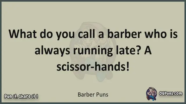 Video thumbnail for Barber - Jokes, Puns, Wordplays, and Laughter